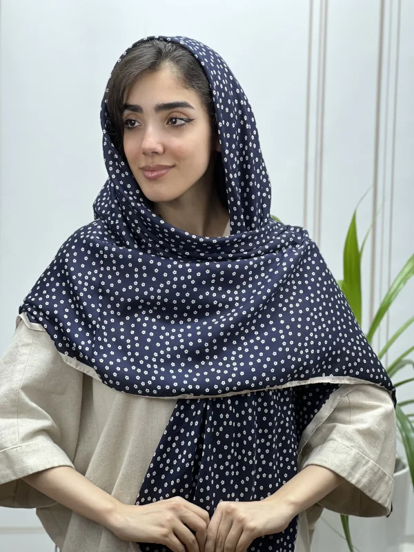 روسری نخی طرح بابونه کد 7013 - Image 5