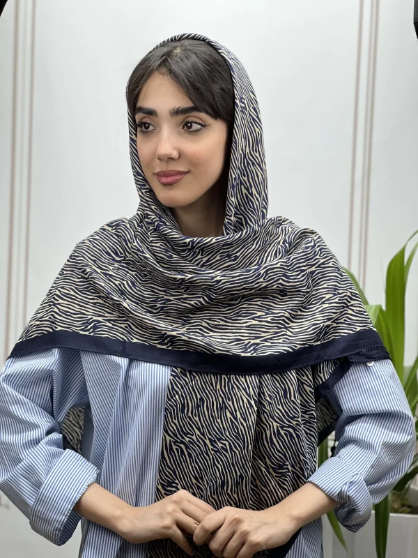 روسری نخی طرح زبرا کد 7016 - Image 2