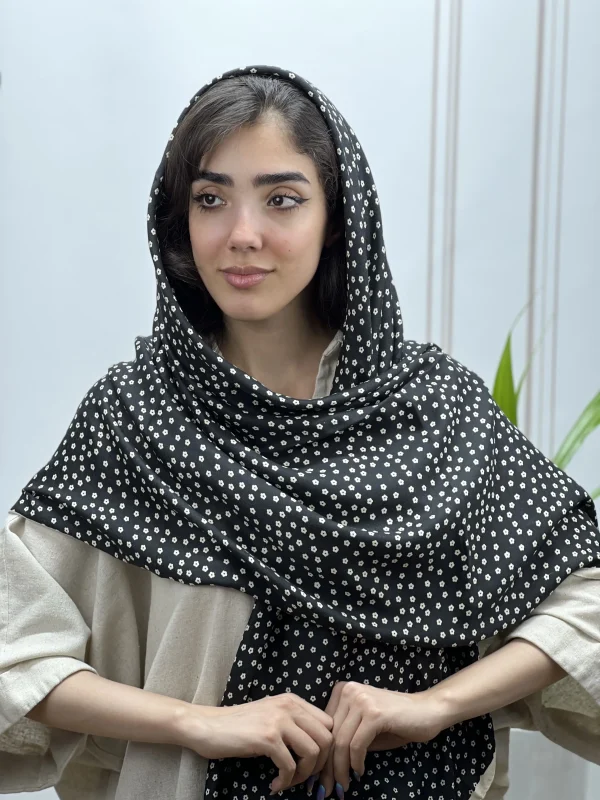 روسری نخی طرح بابونه کد 7013 - Image 2
