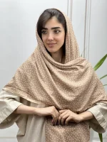 روسری نخی طرح بابونه کد 7013 - Image 4