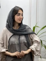 شال توری میکس مشکی زغالی کد 4069 - Image 6