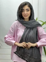 شال وارداتی حصیری دستک قلاب بافی کد 4093 - Image 8
