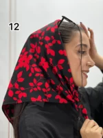 مینی اسکارف مشکی و قرمز کد 1023 - Image 13