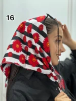 مینی اسکارف مشکی و قرمز کد 1023 - Image 17