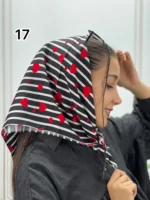 مینی اسکارف مشکی و قرمز کد 1023 - Image 18