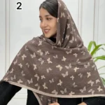 روسری برشکا میکس قهوه ای و موکا کد 7034
