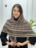 روسری برشکا میکس قهوه ای و موکا کد 7034 - Image 10