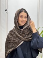 شال پلیسه میکس قهوه ای کد 4217 - Image 6