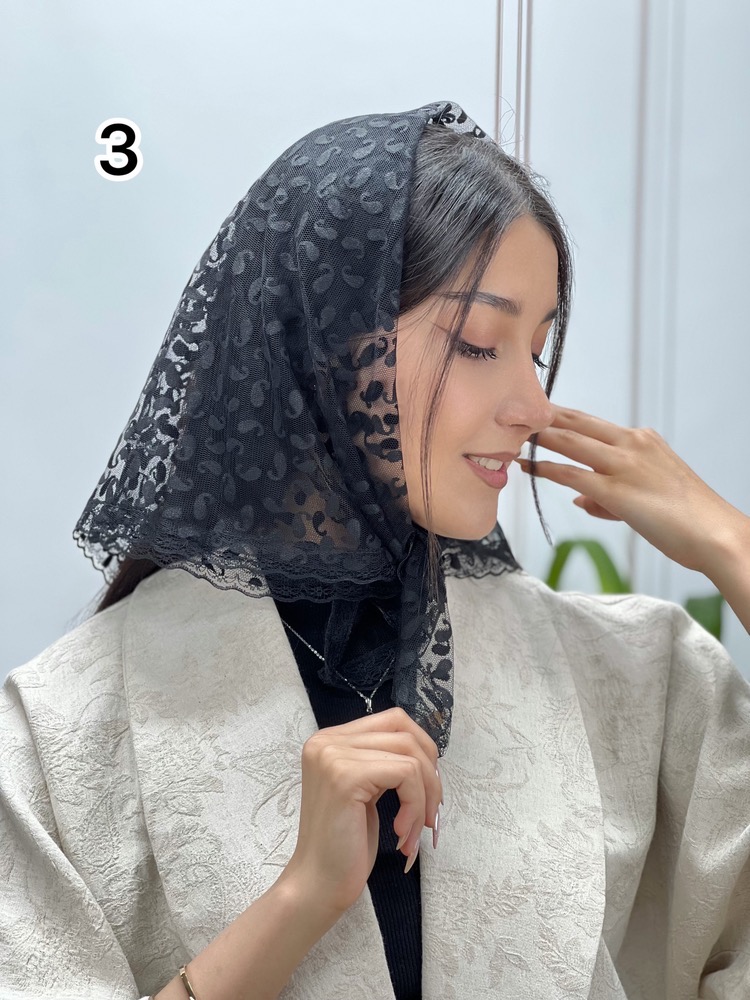 3 مینی اسکارف توری دور دانتل کد 1038 - Image 1