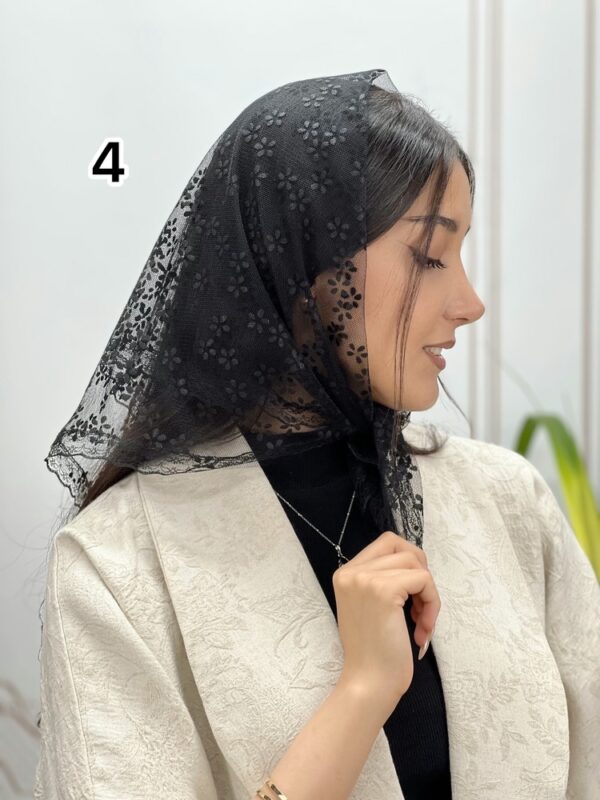 مینی اسکارف توری دور دانتل کد 1038 - Image 5
