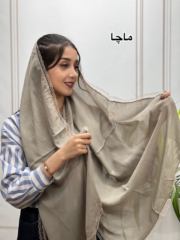 شال نخی درختی دور دانتل کد 4231 - Image 7