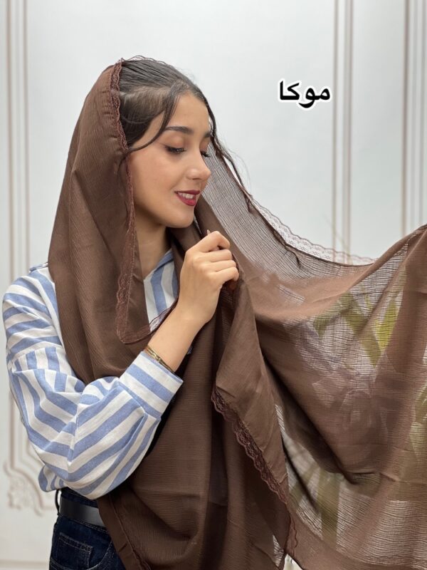 شال نخی درختی دور دانتل کد 4231 - Image 6