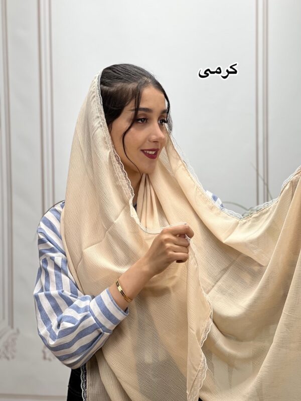 شال نخی درختی دور دانتل کد 4231 - Image 3