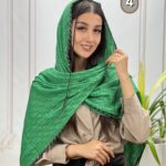 شال برشکا وارداتی سبز زارا کد 4251