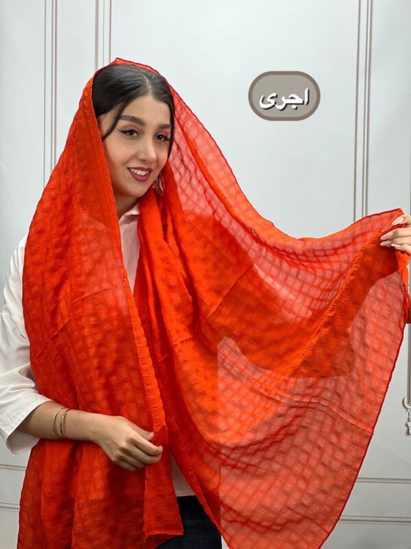 شال پلیسه مربعی وارداتی کد 4259 - Image 12
