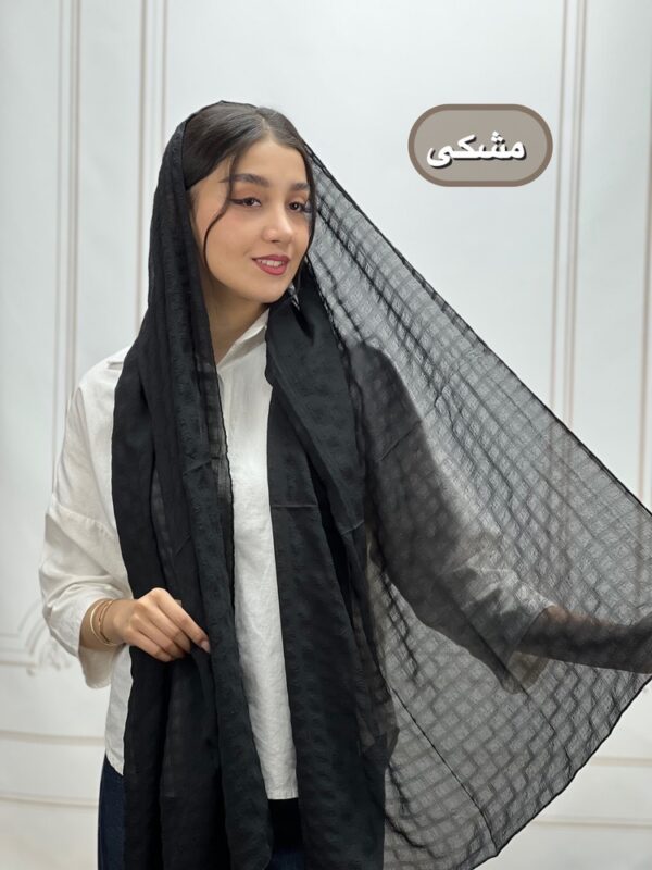 شال پلیسه مربعی وارداتی کد 4259 - Image 4