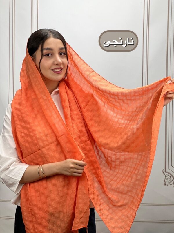 شال پلیسه مربعی وارداتی کد 4259 - Image 5