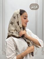 روسری نخ پنبه پروانه کد 7040 - Image 3