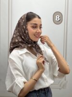 مینی اسکارف میکس موکا کد 1049