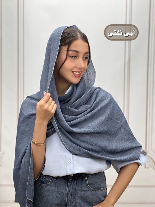 شال پلیسه برشکا دور لمه منگوله دار کد 4283 - Image 19