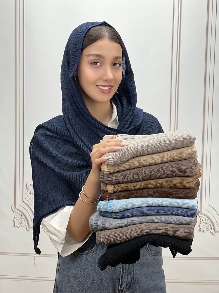 اصلی شال پلیسه دورگان دوزی مهوا کد 4286 - Image 1
