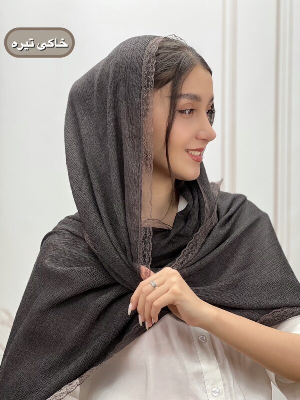 شال دور دانتل گیپوری آذین کد 4281 - Image 10
