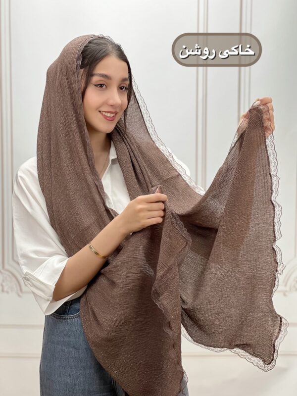 شال دور دانتل گیپوری شاین آتوسا کد 4282 - Image 9