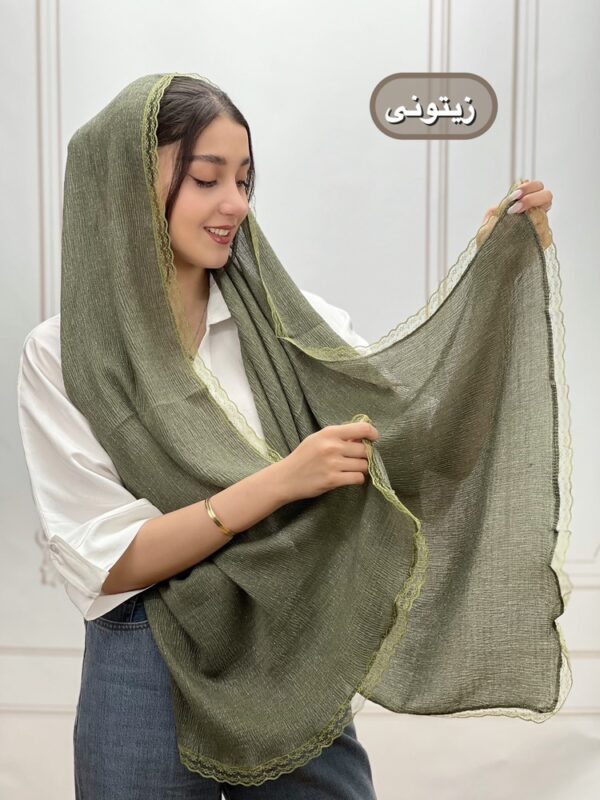 شال دور دانتل گیپوری شاین آتوسا کد 4282 - Image 8