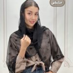 شال گیپوری پاپیون دور دانتل کد 4289