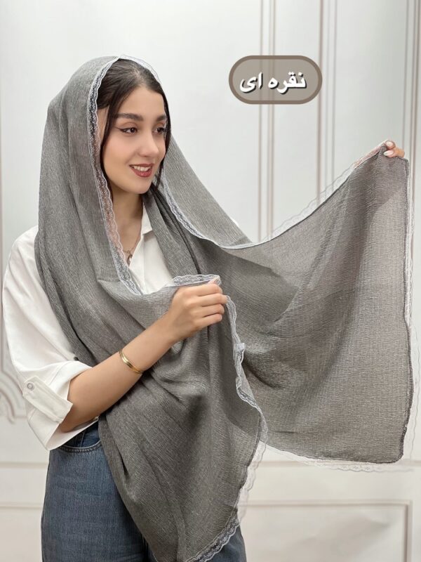 شال دور دانتل گیپوری شاین آتوسا کد 4282 - Image 4