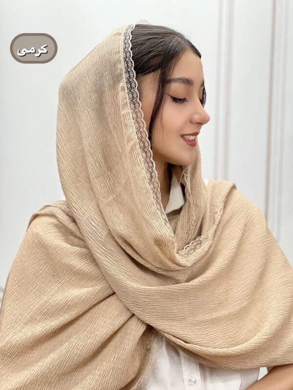 شال دور دانتل گیپوری آذین کد 4281 - Image 2