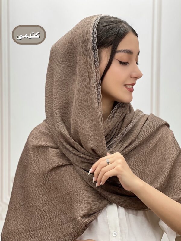 شال دور دانتل گیپوری آذین کد 4281 - Image 5